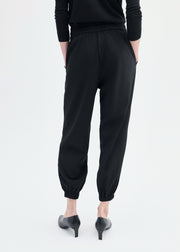 Jogger Pant in Stretch Wool Suiting - Black - CO Collections